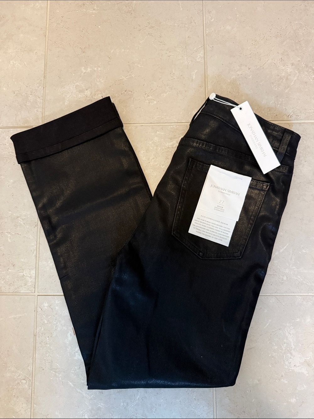 NWT Jonathan Simkhai River High Rise Straight Leg Jeans